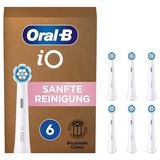 Oral B Oral-B iO Sanfte Reinigung Aufsteckbürsten für elektrische Zahnbürste, 6 Stück