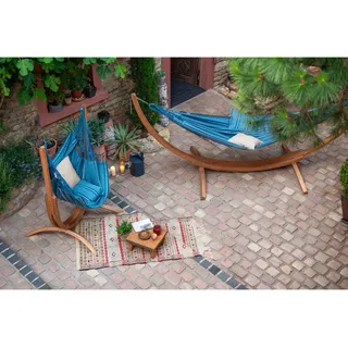 La Siesta Hängemattengestell Maera Single Holz Grün Eukalyptus 320 cm
