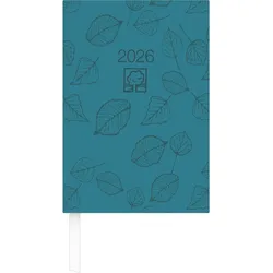 ZETTLER Wochenbuch 766 14,6x21cm 1 Woche/2 Seiten Recyclingpapier türkis 2026