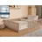 Kids Collective Jugendbett Bodenbett 140 x 200 cm Kiefer massiv braun Milchschokolade