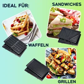 casativo Multi Grill, Waffeleisen, Schwarz