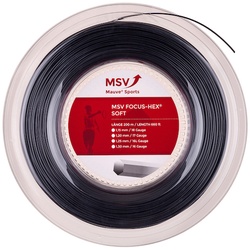 MSV Tennissaite Focus Hex Soft (Haltbarkeit+Touch) schwarz 200m Rolle