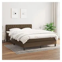 vidaXL Boxspringbett 140 x 200 cm H2 Dunkelbraun