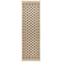 Nouristan Orientalischer Kurzflor, Teppich, Sao Buchara«, Ivory beige 80x250