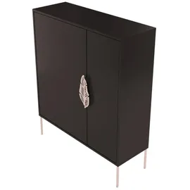 Möbel Kraft Merlin 100 x 120 x 35 cm schwarz matt / schwarz