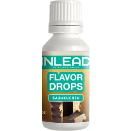 INLEAD - Flavor Drops | Zuckerfrei & Kalorienfrei | Aromatropfen für Speisen & Getränke | Vielseitig einsetzbar | Top Geschmack | Vegan - 30ml (Baumkuchen)