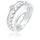 Elli Solitärring ELLI "Set mit Kristallen von Swarovski 925 Silber" Gr. 52, silber, Fingerringe, Damen, 52mm,mit Steinen, Silber 925 (Sterlingsilber), 4mm