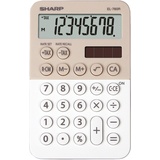 Sharp EL-760 R Taschenrechner, 8-stellig, 3 Tasten-Speicher, Solar-/Batteriebetrieben, Latte