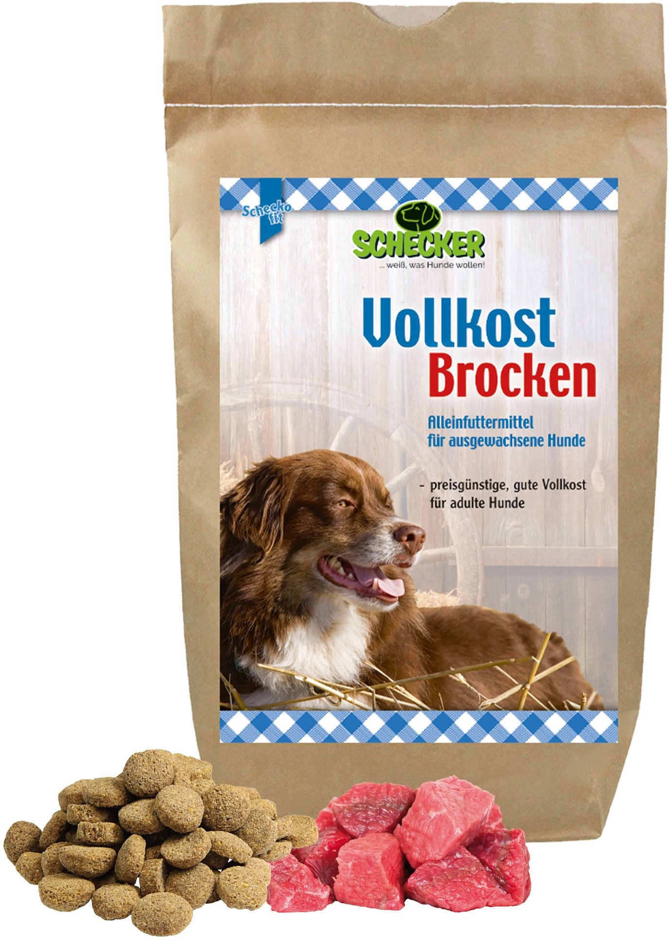 Schecker Vollkost Brocken - für ausgewachsene Hunde ohne besondere Ansprüche Futter 3 kg