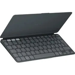 LOGITECH Keys-To-Go 2, schlanke und kompakte mobile kabellose Tablet Tastatur Graphite