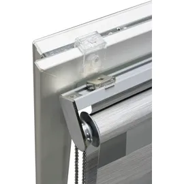 GARDINIA Doppelrollo de luxe 70 x 180 cm grau