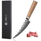 Wakoli Ausbeinmesser 16 cm Nussbaumholzgriff Damaststahl