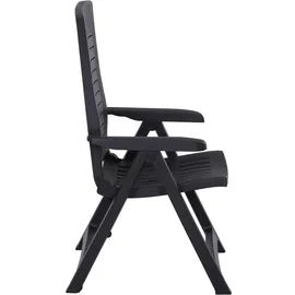 PROGARDEN Silver Klappsessel 59 x 87,5 x 22,5 cm silber