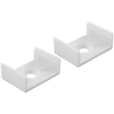 tktrading24 A17 LED Aluprofil Weiss mit Abdeckung - Premium LED-Profil - 2x Halter kunststoff