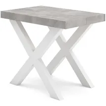 SKRAUT HOME Konsolentisch 160 x 73 x 90 cm Weiß/Zementgrau