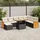 vidaXL Garten-Lounge-Set 9-tlg. schwarz
