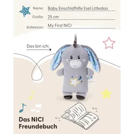 NICI Einschlafhilfe Esel Littledoo 25 cm Grau