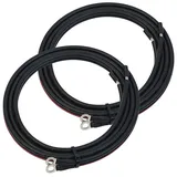 (0% MwSt) 2er-Set Verbindungskabel Batterie auf Laderegler, M8-Kabelschuhe