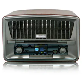Roadstar HRA-270CD+BT Tragbares CD-Radio Vintage Digital Dab/Dab+/FM, CD-MP3-Player, Bluetooth, USB, Stereo, AUX-IN, LCD-Display, Fernbedienung, Kopfhöreranschluss, Alarm, Holz