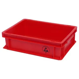 WARMBIER Lagerbehälter IDP-STAT, ESD, 400 x 300 x 170 mm, rot