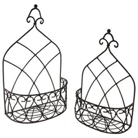 MACOSA HOME 2x Wandkorb Metall Wand Blumenhalter Wanddeko Blumen