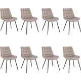 Home Deluxe Polsterstuhl IKALO Farbe: Hellbraun, Menge: 8 Stuhl Polsterstuhl Esszimmerstuhl Esszimmerstühle - HOME DELUXE