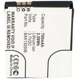 AccuCell AVM Fritz Fon M2 Nachbau Akku für Fritz! Fon M2 Akku, BAK130506, Fritz!Fon M2 600mAh Akku Nachbau von AccuCell