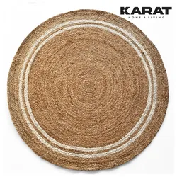 Karat homeliving Jute-Teppich Mumbai   Rund   Handgewebt   Aus Naturfasern