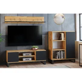 raumhirsch furniture Focus Lowboard 40x49x155 cm Schwarz Holz