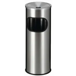 Abfall-Ascher-Kombination aus Edelstahl, 30 Liter Volumen
