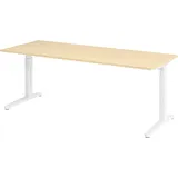 bümö Schreibtisch Serie-XB Ahorn / Weiß