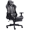 Gaming Stuhl mit Fußstütze und ergonomsichen 4D-Armlehnen gaming chair in ergonomischer Sportsitz Optik Gamer Stuhl mit verstellbaren Rückenstützkissen Bürostuhl