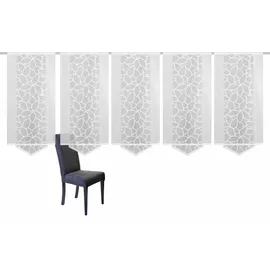 HOME WOHNIDEEN Schiebegardine HOME WOHNIDEEN "JENNA" Gr. 1, weiß, B:57cm H:145cm, Jacquard, Polyester, Gardinen, Schiebevorhang Jacquard Set, inkl. Befestigungszubehör