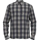 Odlo Herren Hemd Shirt l/s HALDEN CHECK, silver cloud - india ink, M