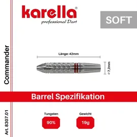 KARELLA Softdart "Commander",silber,19 g