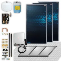 WOLF-Garten Wolf Solar Paket 6,9 m2 mit 3 Flachkollektoren CFK-1, SM1-2 Regelung