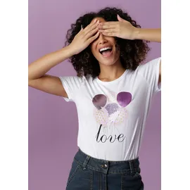 Aniston CASUAL T-Shirt mit Luftballons bedruckt Braun/Gelb/Lila/Orange/Rosa/Schwarz/Weiß 48