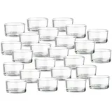 BigDean Teelichthalter 24er Set Glas Transparent/Weiß
