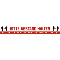 Fußbodenaufkleber „Bitte Abstand halten“