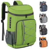 Maelstrom Kühlrucksack 35/50 Dosen, Isolierter Cooler Rucksack Auslaufsicher, Große Kühltasche Rucksack für Camping, Strand, Wandern, Picknick & Reisen -35Can Grün