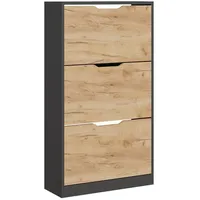 Vicco Schuhkipper Luca, Anthrazit/Goldkraft Eiche, 22 x 105 cm