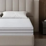 EGO HOME Matratze 90x200 cm Härtegrad H2/H3 7-Zonen Kaltschaummatratze mit Gel Memory Foam, Höhe 16cm Wendematratze, Rollmatratze Erholsamen Schlaf, Rückenschoner, Weicher Bezug, Öko-TEX Zertifiziert