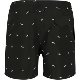 URBAN CLASSICS Embroidery Badeshorts Shark / Black / White 3XL