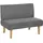 Homcom Sofa, Couch mit Cord-Optik, Holzbeine, Gepolsterter Polstersofa, Doppelsofa für Schlafzimmer, Wohnzimmer, 110 x 62 x 85 cm, Grau