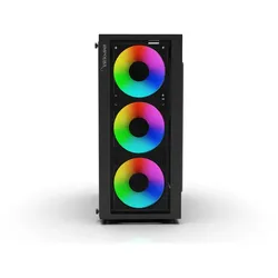 Empousa Gaming PC Gehäuse Computer Glasscheibe 4x ARGB Lüfter