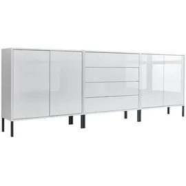 BMG Möbel Sideboard Mailand Set 5 Weiß