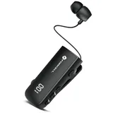 forcell F-AUDIO Einzelohr Wireless In-Ear Kopfhörer Single-Ear Einohriges Modell in Schwarz - Schwarz