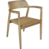 Dynamic24 Armlehnstuhl Scandi Blonde Holzstuhl Essstuhl Küchenstuhl Esszimmer Stuhl