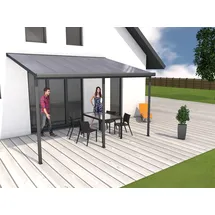 Gutta Terrassenüberdachung 426 x 306 cm anthrazit