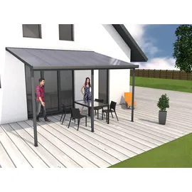 Gutta Terrassenüberdachung 426 x 306 cm anthrazit